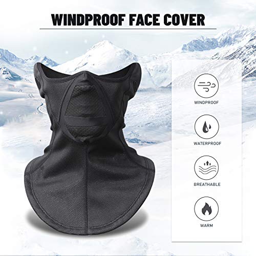 DECDEAL Lenço aquecedor de pescoço Protetor facial térmico à prova de vento balaclava no inverno par