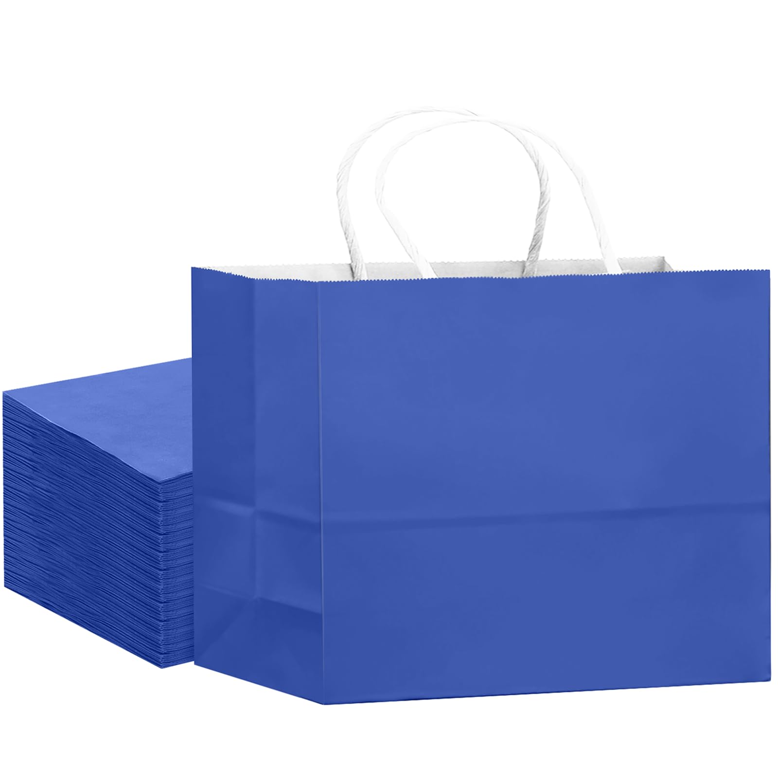 Gcardist 24PCS Large Gift Bag with Handles Bulk 13"x4.5"x10" Gift Bags Purple Blue Bags Multiple Uses (32x11x25cm,Wide Large)