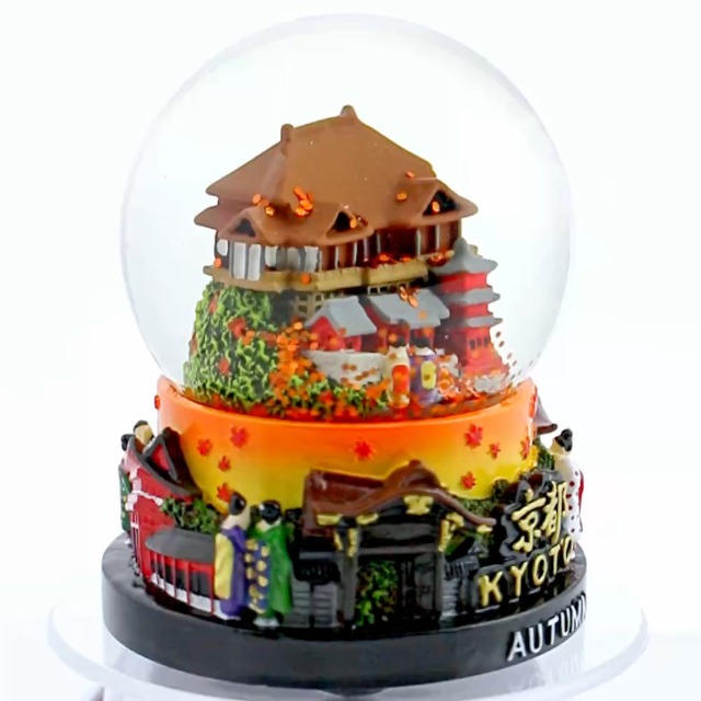 Amazon.co.jp: スノードーム Snow globe 京都(秋) 置物 インテリア お