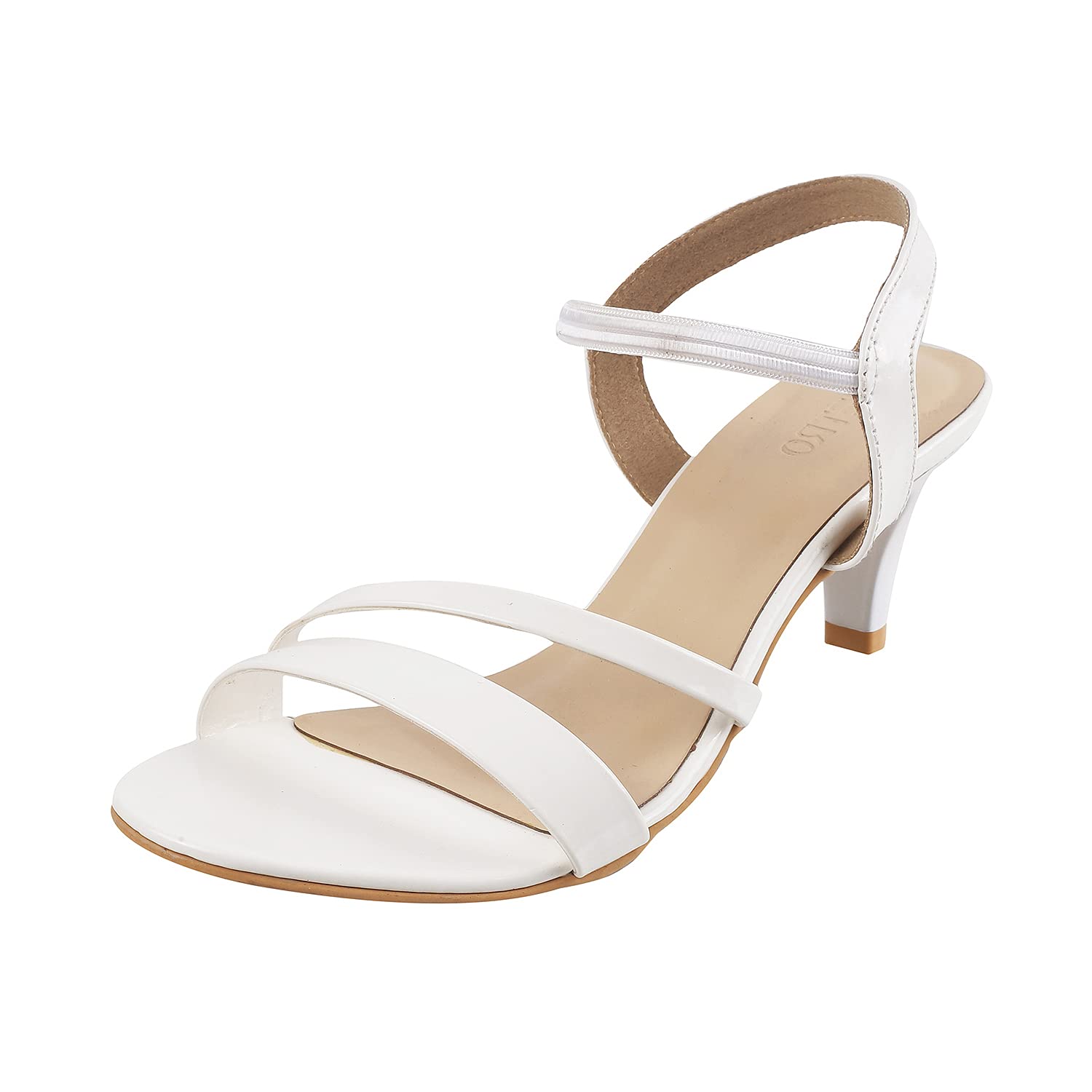 metro Women's White Faux Leather Fashion Heel Sandals UK/3 EU/36 (40-2348)-picture-56