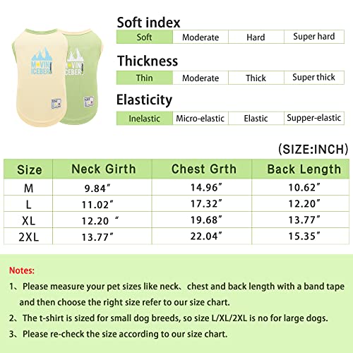 Ispet Dog Shirts Self Cooling T-Shirts, Ice Silk Summer Dog Tee Shirts Soft Pet Sleeveless Vest Tank Top For Small Dogs Boys Girls - Avoid Overheating, Green, Medium #TOP5