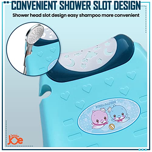 Image of JUNIOR JOE Children Shampoo Chair for 2-8 Year Old Bathing Seat Perfect Kids Hair Washing Station (Green)