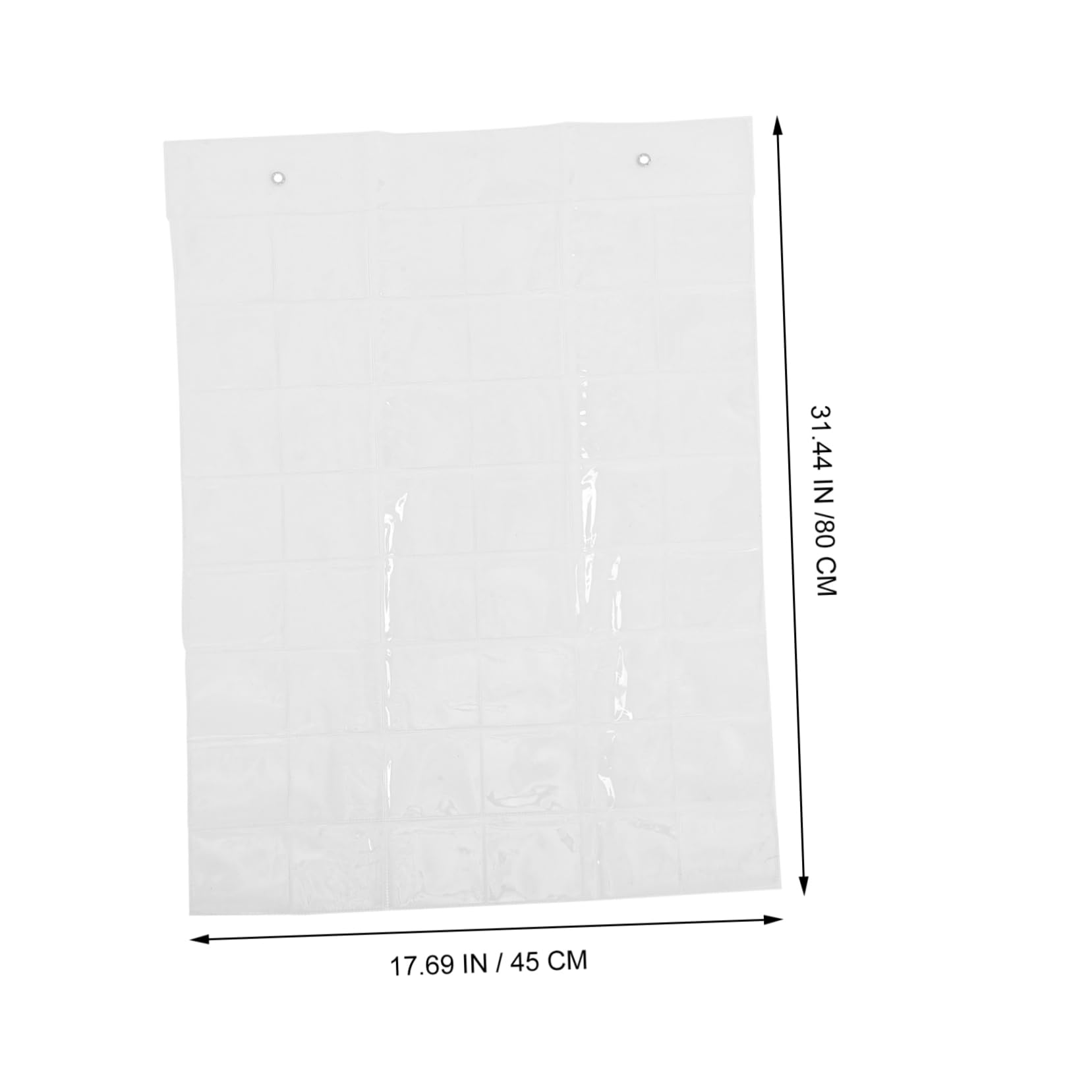 SEWACC Library Pockets Bag with 48 Clear Pockets Hanging Organizer for Classroom Cell Phones Socks Storage