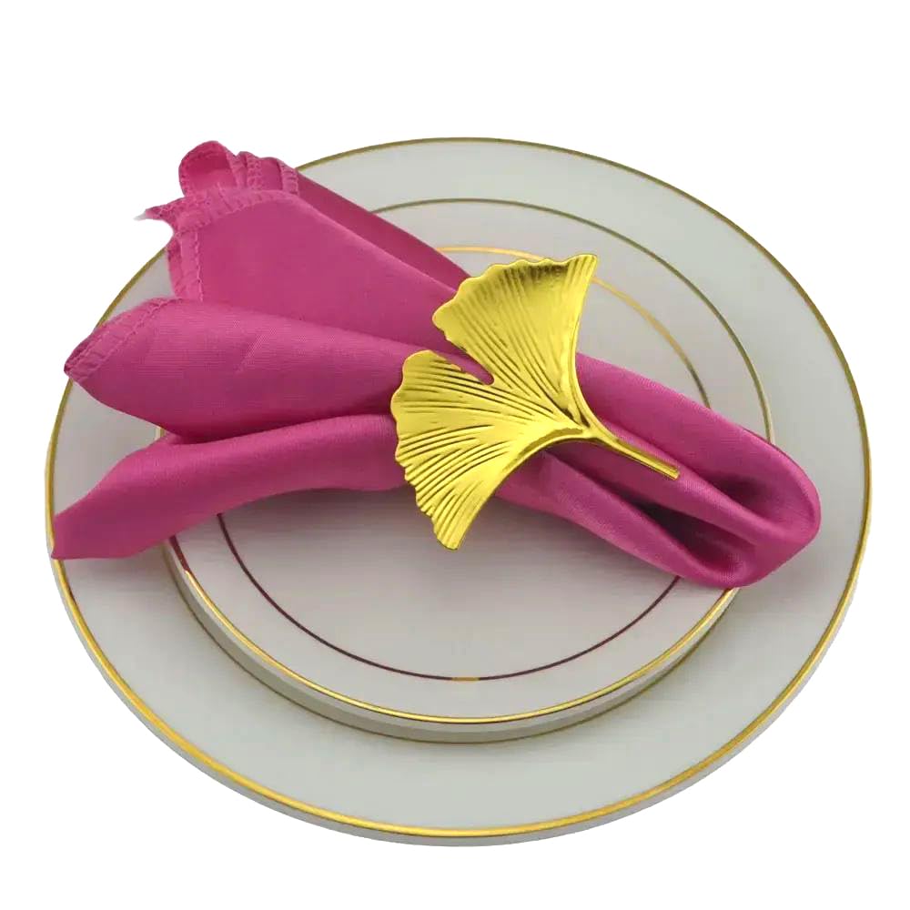 Silky Satin Cloth Napkins, Cotton Polyester Satin Napkins(Neon Rose,24PC)