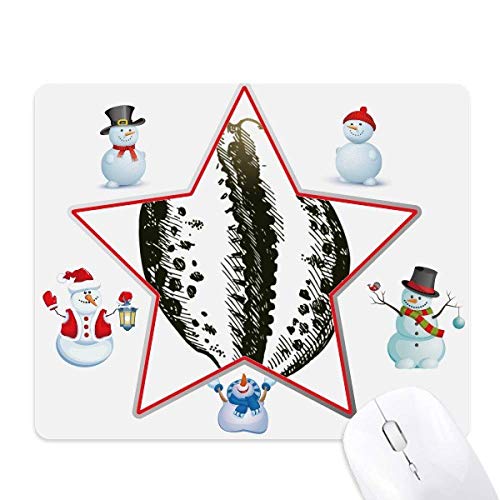 Tapis de souris bonhomme de neige Noël marine pour décorer votre bureau