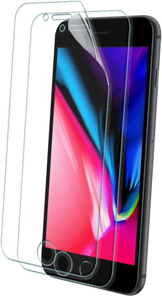 TECHGEAR[2 Pack] Screen Protectors to fit iPhone SE 2020, iPhone 8, iPhone 7 4.7" [ghostSHIELD Edition] Genuine Reinforced Flexible TPU Screen Protector Guard Covers with Full Coverage