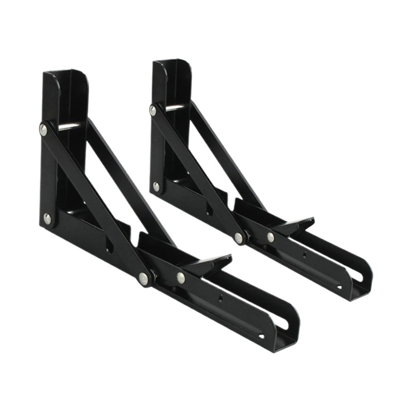 2 uds 6-20 pulgadas ajustable montado en la pared triángulo soporte de ángulo plegado banco mesa estante muebles pesado Hardware Para Montaje(20 Inch)