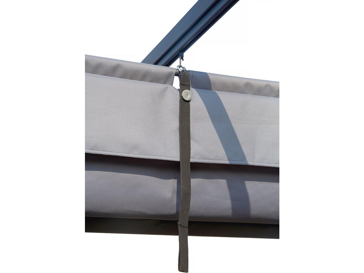 Habitat et Jardin Pérgola con Techo retráctil - 3 x 4 m - Gris