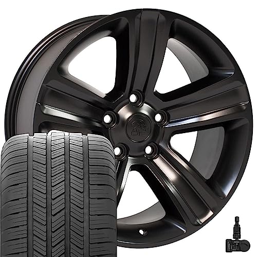 Oe Wheels Dg65 20 Inch Rims And Tires Fit Ram 1500 Style 5x139.7 20x9 Satin B...