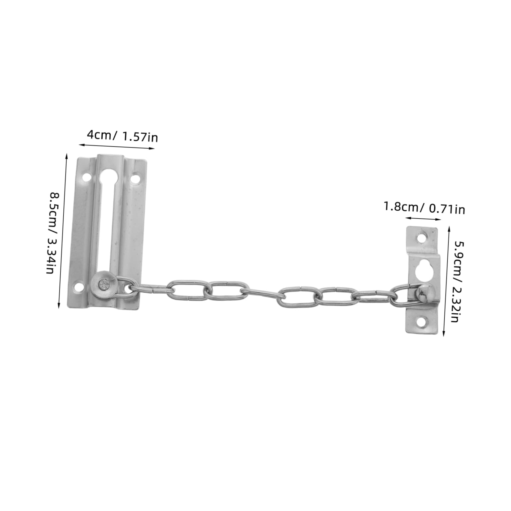 Mikikit Durable Door Chain Lock Theft Prevention for Front Doors Safety Chain for Boys and Girls and Pets