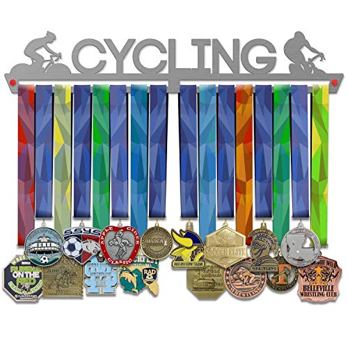 VICTORY HANGERS Soportes Para Medallas CYCLING Gancho Exhibidor de Medallas | Medallero | Elegante Expositor Para Medallas * 100% Acero Inoxidable | Percha Para Medallas | Para Los Campeones !