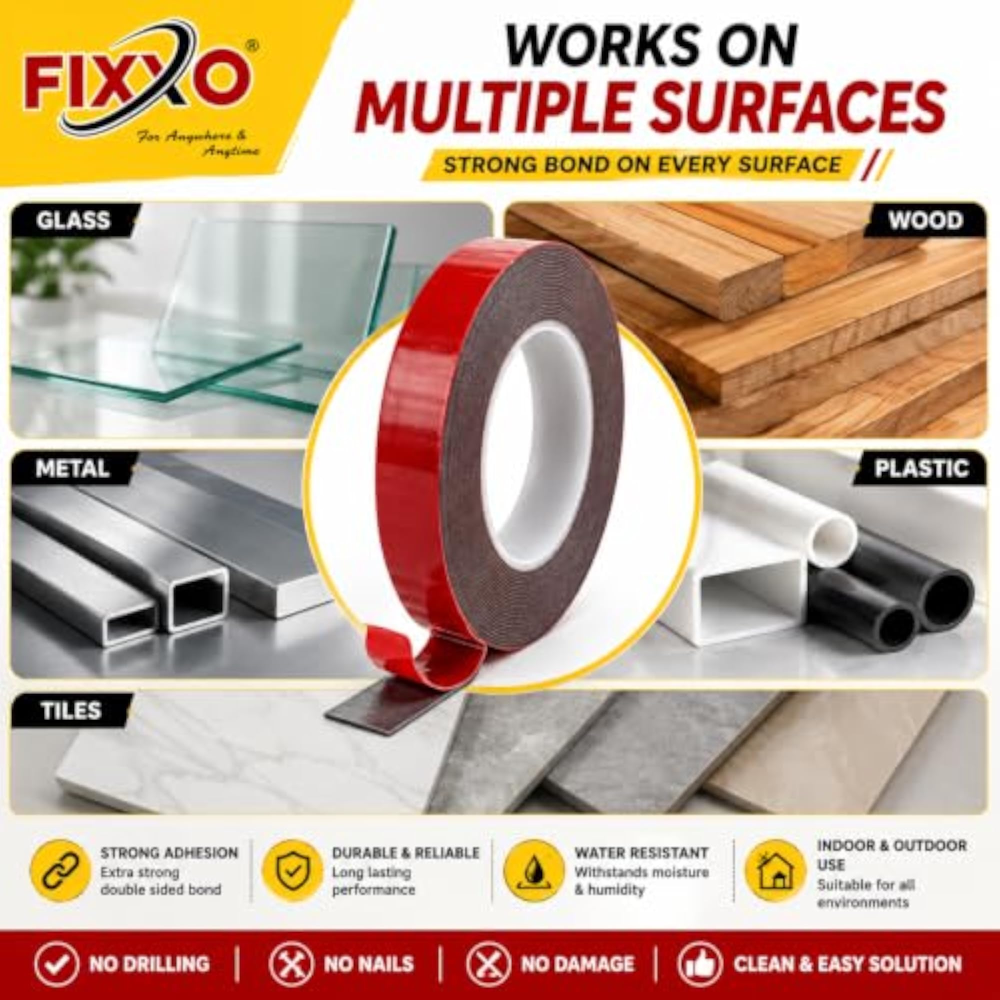 Ultra Strong Double Sided Foam Mounting Tape