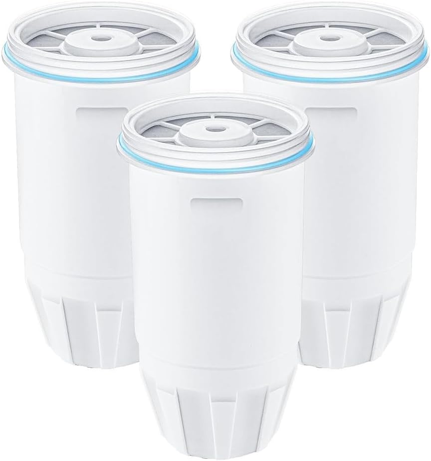 3Pcs Water Filters Replacement for Zero ZR-001,ZR-003 ZR-004, ZR-006 Water Pitchers and Dispenser,Multi-Layer Filtration