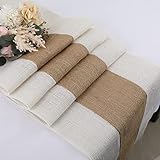Burlap Table Runners for Kitchen Farmhouse Table Runner 72 Inch - Jute Table Runner Natural...