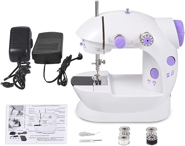 Portable Sewing Machine Mini Sewing Machine Two-Wire Two-Speed Pedaling Mini Size