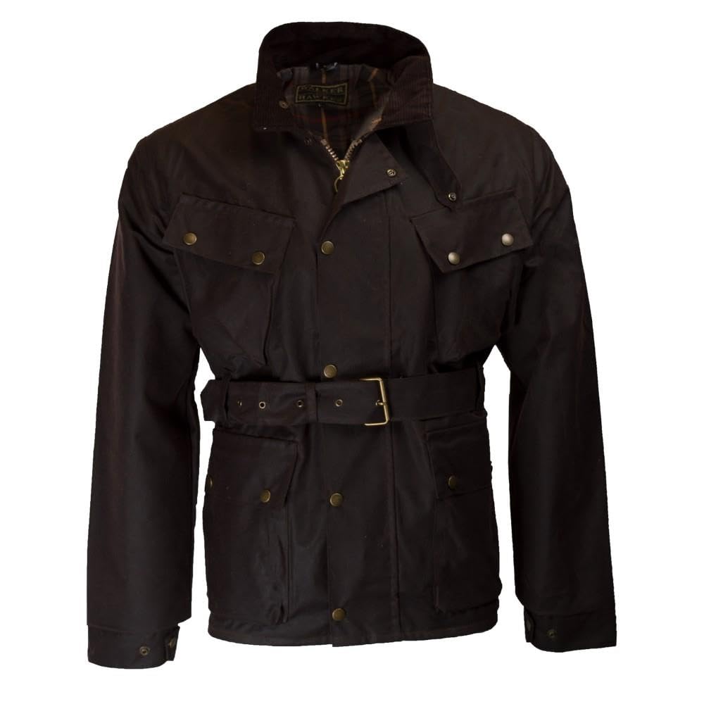 Walker and Hawkes Mens Wax Explorer Motorcycle Jacket