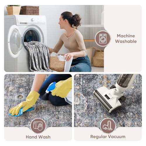 Alfombra para pasillo y cocina gris marrón que transforma tu hogar 4