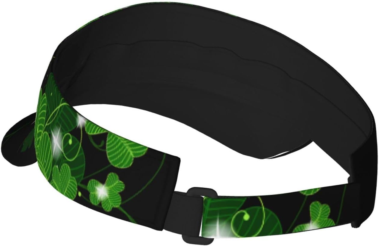 キュート 聖パトリックの日 クローバー サンバイザー 女性用 男性用 スポーツ アウトドア バイザーハット グリーン シャムロック
