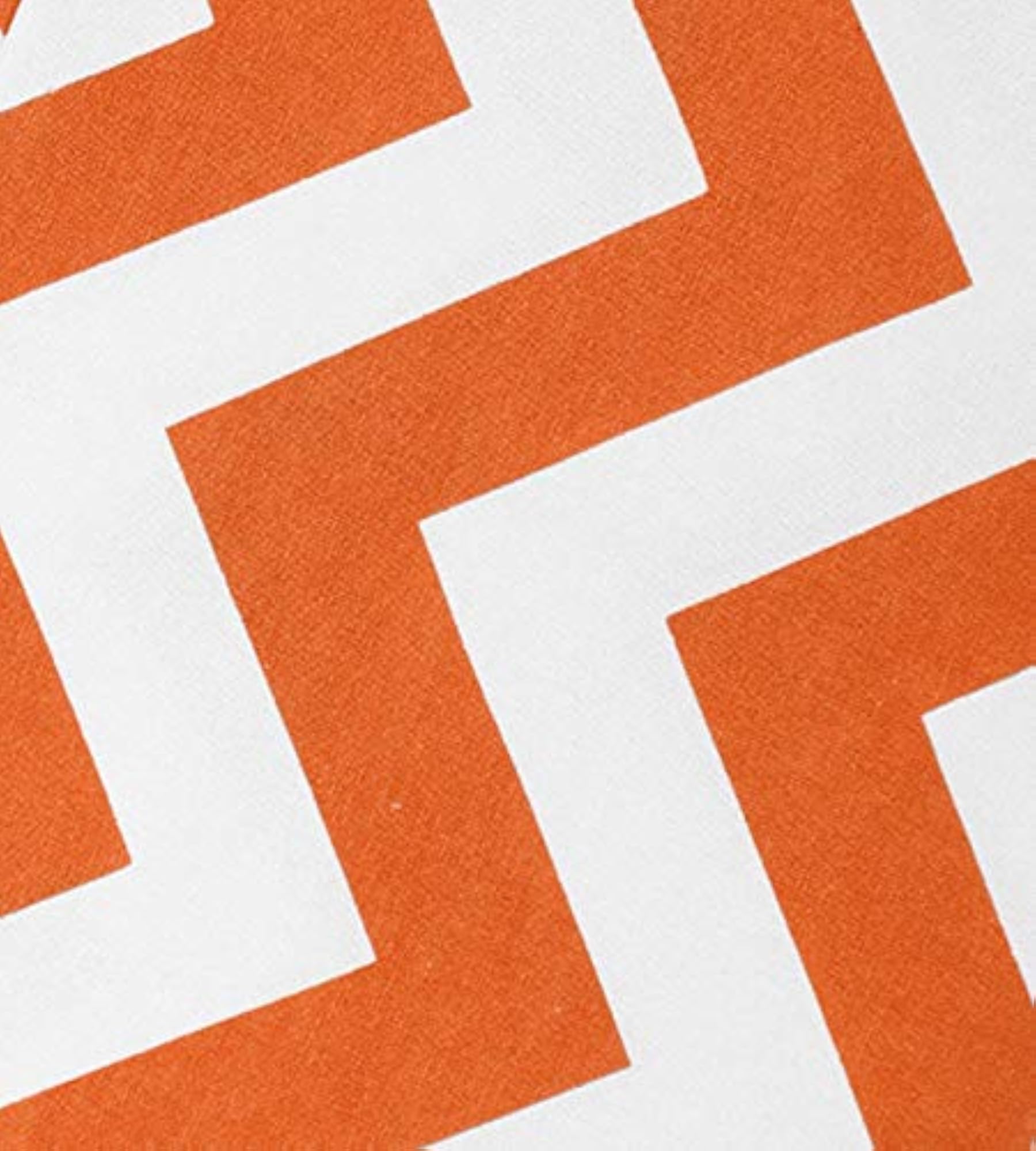 Cotton Printed Orange Chevron Rectangle Table Cover