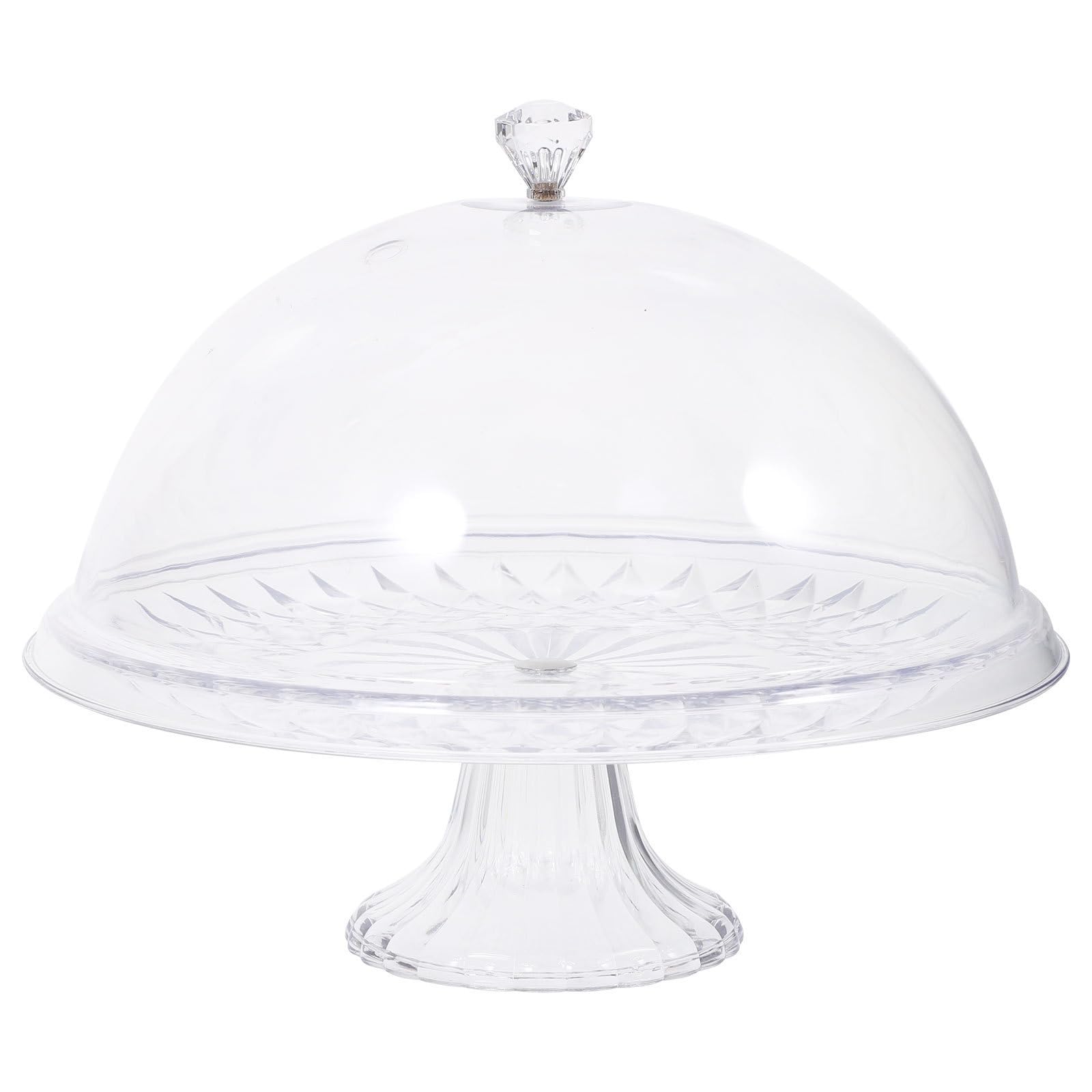 Plateau à gâteaux en acrylique avec couvercle cloche transparente multifonction pour dessert