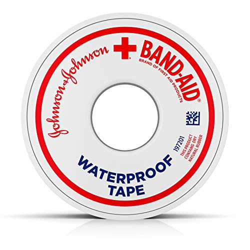 Band-Aid First Aid Tapes, Waterproof Tape, 1/2 Inch x 10 yds (Pack of 6)