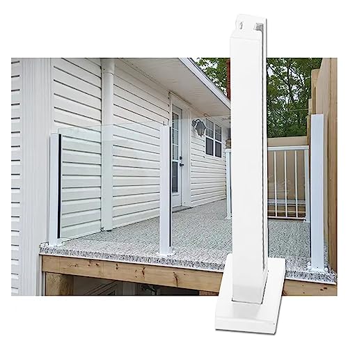 Poteau de garde-corps en verre blanc pour sécuriser escalier et terrasse