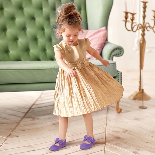 Image of PANDANINJIA Toddler Dress Shoes Flower Girls Ballet Flats