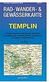  Rad-, Wander- und Gewässerkarte Templin: Mit Lychen, Warthe, Herzfelde, Petznick, Milmersdorf, Mit Hammelspring, Barsdorf, Röddelin, Annenwalde. Maßstab 1:35.000.