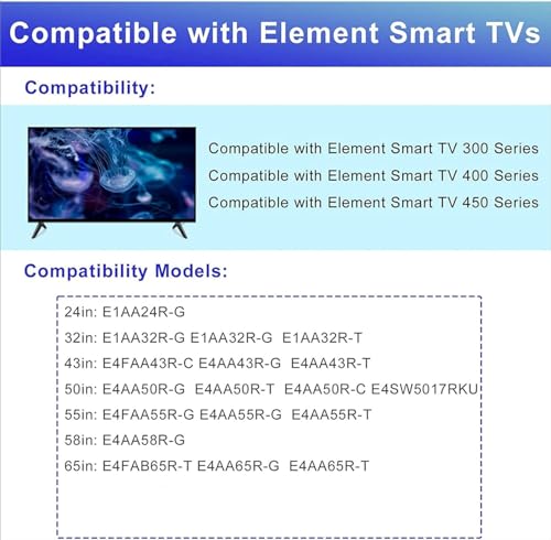 TV Stand for Element Roku TV Legs, for Element 300/400 / 450 Series, TV Stand Legs for Element 24 32 43 50 55 58 65 in, Please Measure Distance Between Bottom Two Holes