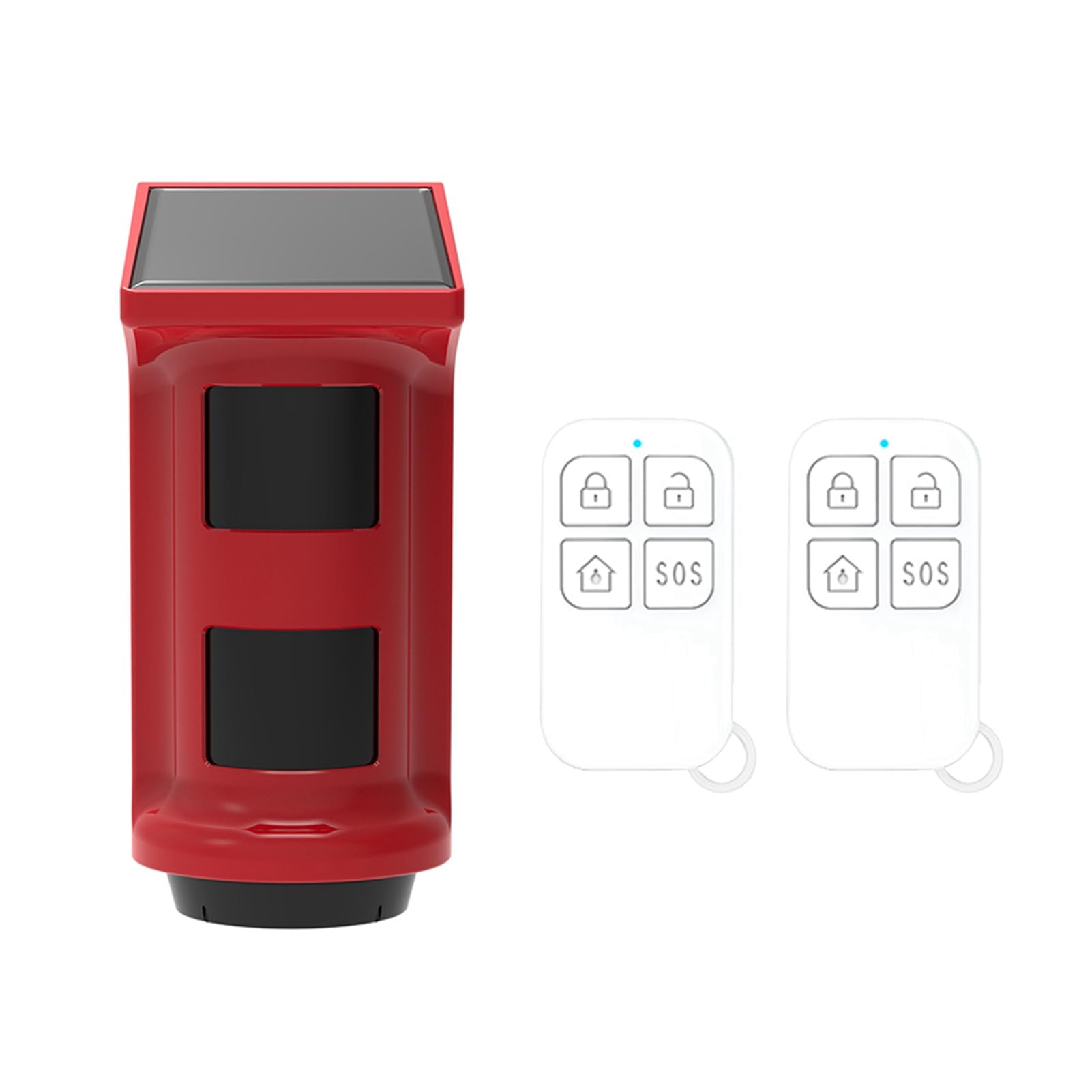 SIXRUN Allarme Solare a Infrarossi da Esterno con Rilevatore di Movimento Pet-friendly Regolabile 120 Decibel Forte per Fienile Impermeabile IP53