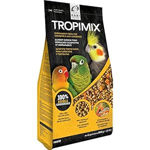 Hari Hagen Tropimix Enrichment Food for Cockatiels & Lovebirds, 2 lb. – HARI Parrot Food with Seeds, Fruit, Nuts, Vegetables, Grains, and Legumes
