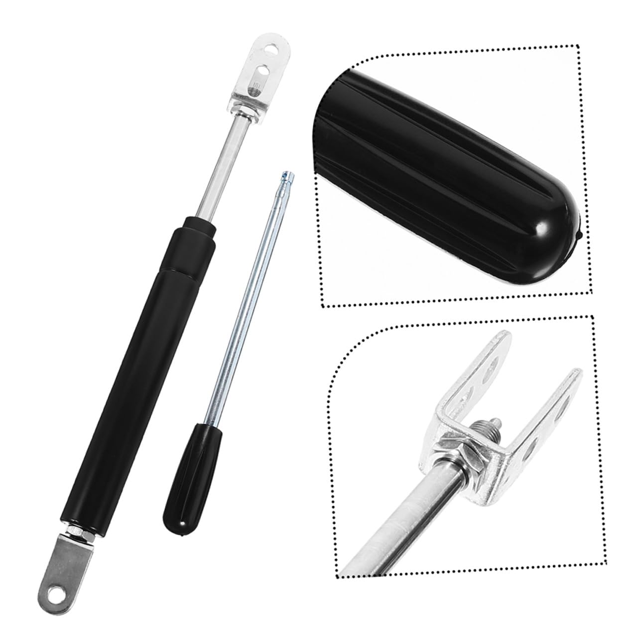 Ressort à Gaz Noir 300 N en Fer pour Chaise de Salon, Lot de 2 Sets de Sets | Adaptation, Usage Coiffure et Salon, Pièce de Rechange pour Fauteuil de Barbier