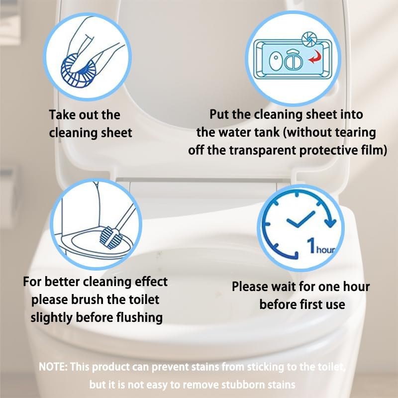 Miniatura 4 de DINGCAIDC Tabletas de limpieza de inodoros de rápida disolución, frescura de larga duración, seguras para todos los inodoros, tanques sépticos y