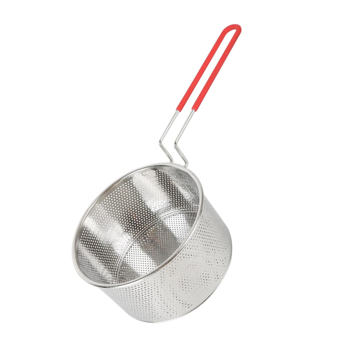 MAGICLULU Colador de Acero Inoxidable 304 de 18cm, Cuchara Coladora Agujeros Finos, Resistente al Calor, para Frituras y Pasta, Uso Doméstico y Profesional, Utensilio de Cocina Esencial
