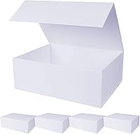 Vista 37 de Aimyoo Caja de regalo plegable azul marino con tapas de cierre magnético 13.8x9x4.3 pulgadas, cajas grandes para propuesta de dama de honor