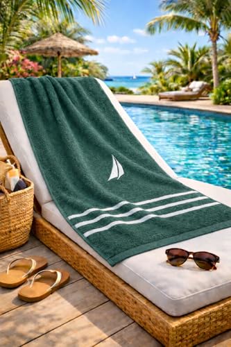 Image of NAUTICA Bamboo Towel for Bath Larg Size | 1pc Bath Towel (Oasis) | 500GSM (40cm x 60cm) | Fade Resistant |Perfect for Everyday Use | SAGE
