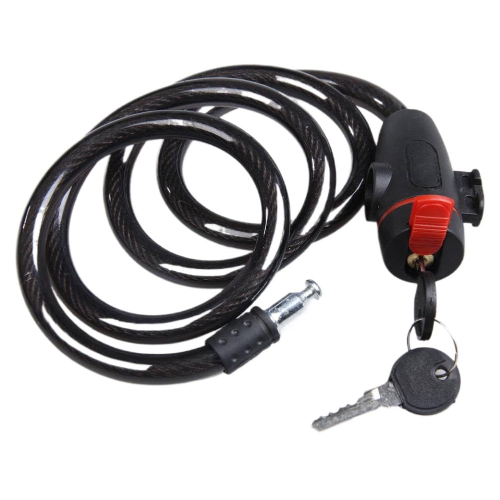 Universal Anti-Theft Steel Coil Motorcycle Lock Bicycle Lock with Key