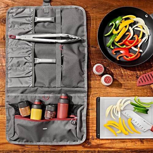 OXO Outdoor Camp Kitchen Tool Roll, Camp Kitchen Organizer, Travel Utensil Organizer, Outdoor Cooking, Travel Chef Roll, Camping Essentials, Camping Gear Storage - Image 6