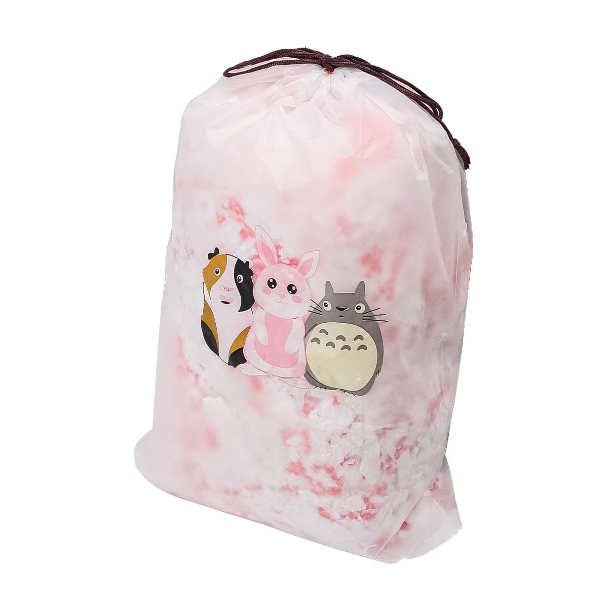 Namvo Literie en Papier pour Hamster, granulés absorbants pour Cochon d'Inde, Lapin, 500 g, sans poussière et contrôle des odeurs, litière en Papier pour Reptiles, Petits Animaux (Rose/Blanc