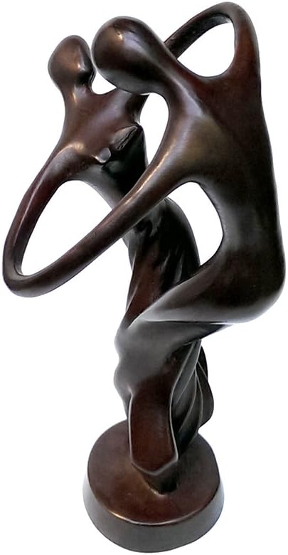 Tango Dancing Couple Sculpture Abstract Dancer Figure Resin Art Statue Modern