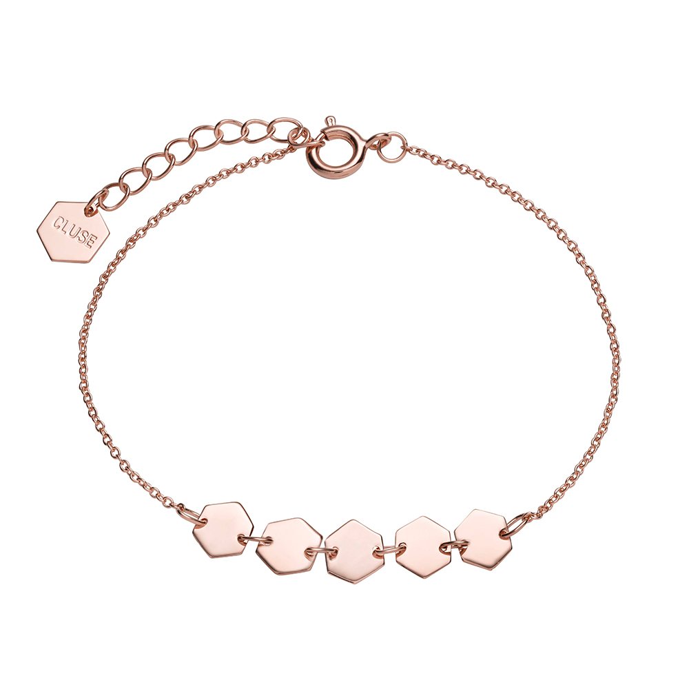 CLUSE Women's Essentielle Rose Gold Plated Brass ​Hexagons Chain ​Bracelet CLJ10007