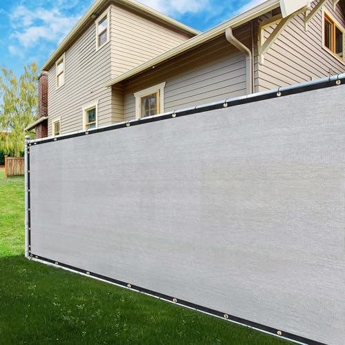 ShadeMart 8' x 19' Fence Privacy Screen Grey Heavy Duty