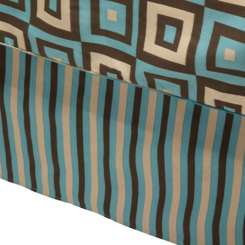 Cathay Home Fashions 8-Piece Bed In A Bag Microfiber Set, Full Size, City Blocks #TOP1