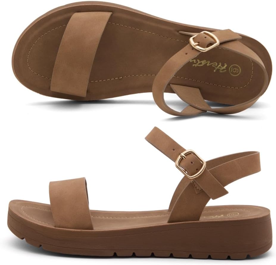 Herstyle Women’s Flat Sandals – One Band Ankle Strap Dressy Casual Sandals with Cushioned Footbed | Comfortable Open Toe Walking Shoes for Summer & Daily Wear - Image 4