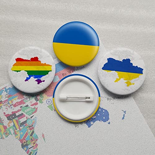 支援 缶バッジ NO WAR Peace UKRAINE ピースマーク 平和 ウ