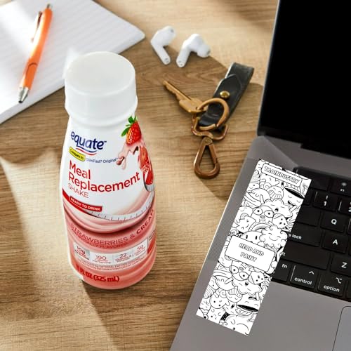 Equate Strawberries & Cream Meal Replacement Shake 11 Fl Oz. Bottle, 6 Counts. Free TAOindustry bookmark - Image 3