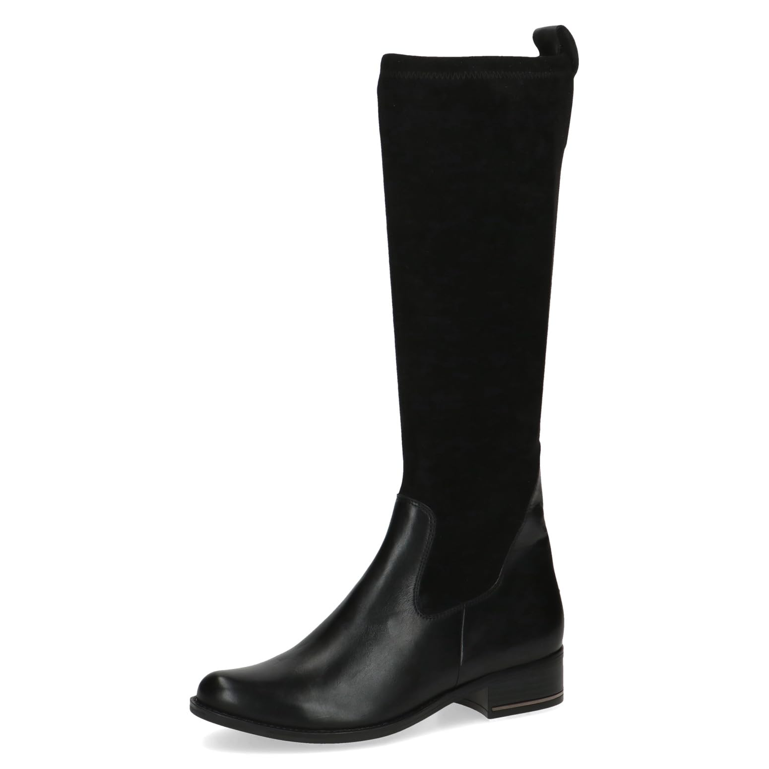 CAPRICE Women's high boots with heel round toe block heel, Black (Black Comb), 5.5 UK