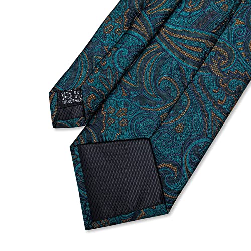 Image of YourTies Paisley Men's Necktie Woven Silk Floral Ties for Men Designer Formal Business Party Wedding