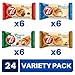 7Days Soft Croissant Variety Pack (24 Count), 6 Chocolate, 6 Vanilla, 6 Strawberry Vanilla, 6 Caramel, Breakfast Pastry, Individually Wrapped On The Go Snack (Pack of 24)
