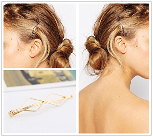 Minimalist Dainty Pearl Marquise Triangle Rhombus Infinity Gold Geometric Hairpin Hair Clip Clamps Accessories Barrettes Bobby Pin Statement Ornament Women's GIFT Headwear Headdress Styling Jewelry